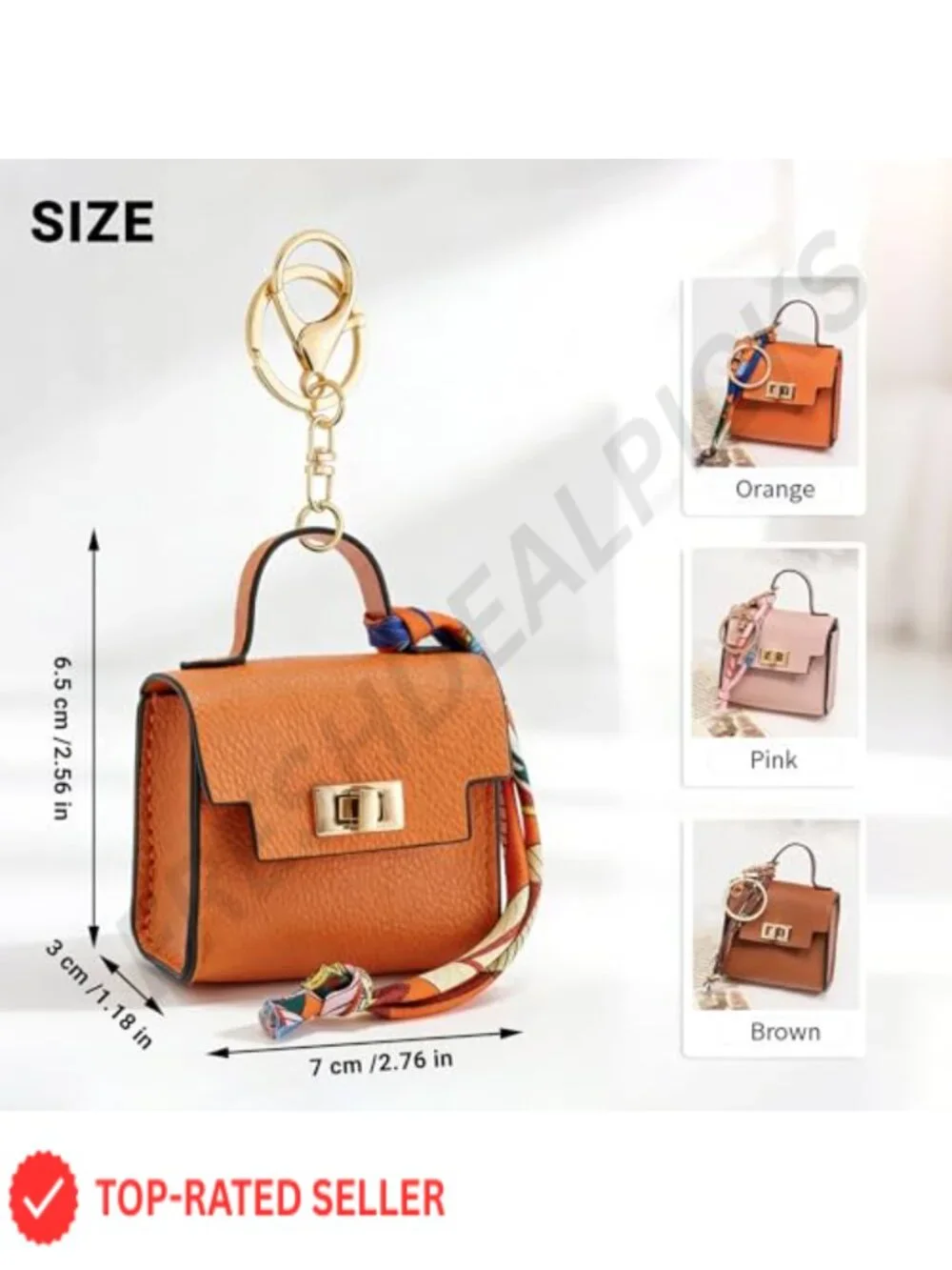PU Leather Mini Backpack Keychain Coin Purse with Twist Lock